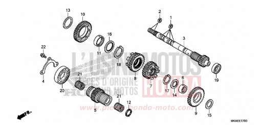 TRANSMISSION (MAINSHAFT) NC750DH de 2017